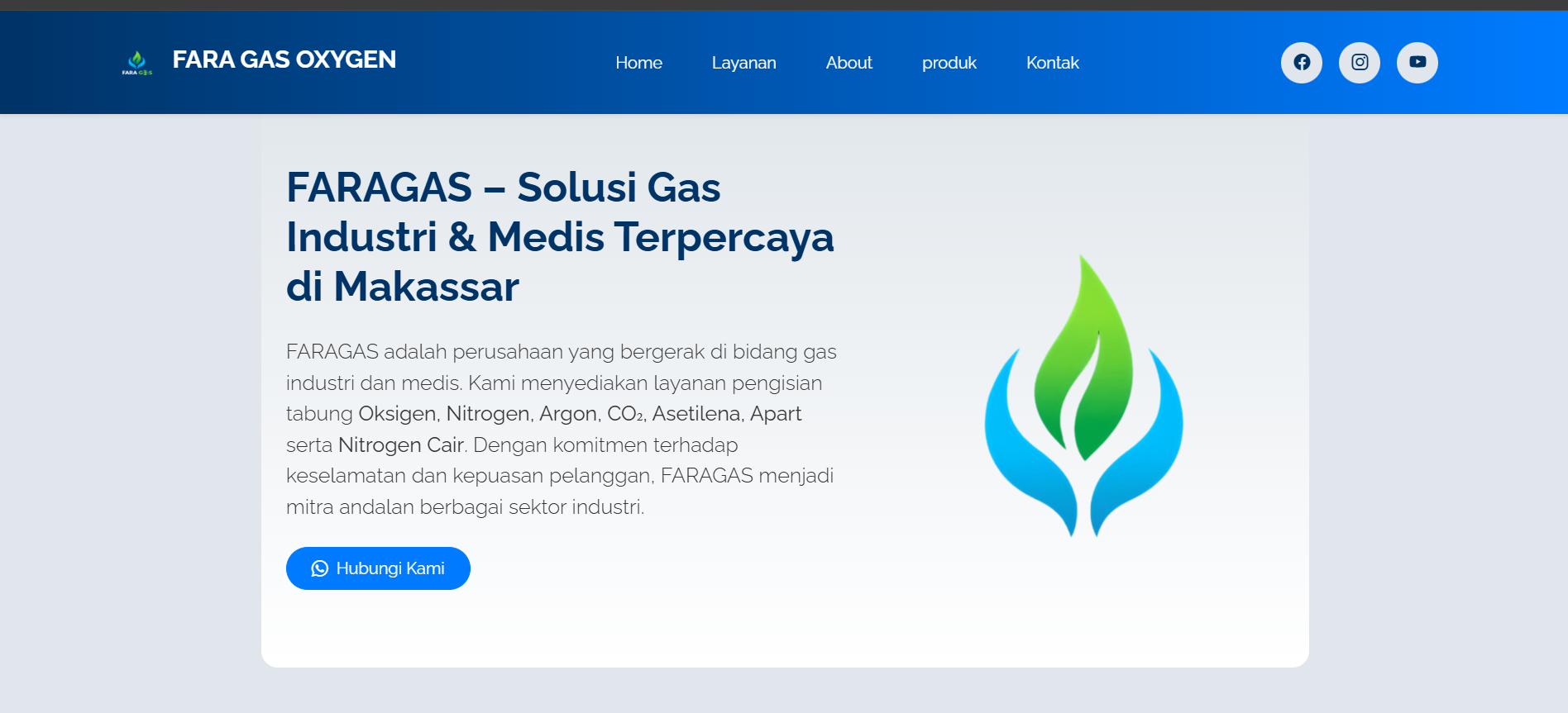 Faragas Oxygen – Website Profil & E-Commerce Produk Kesehatan